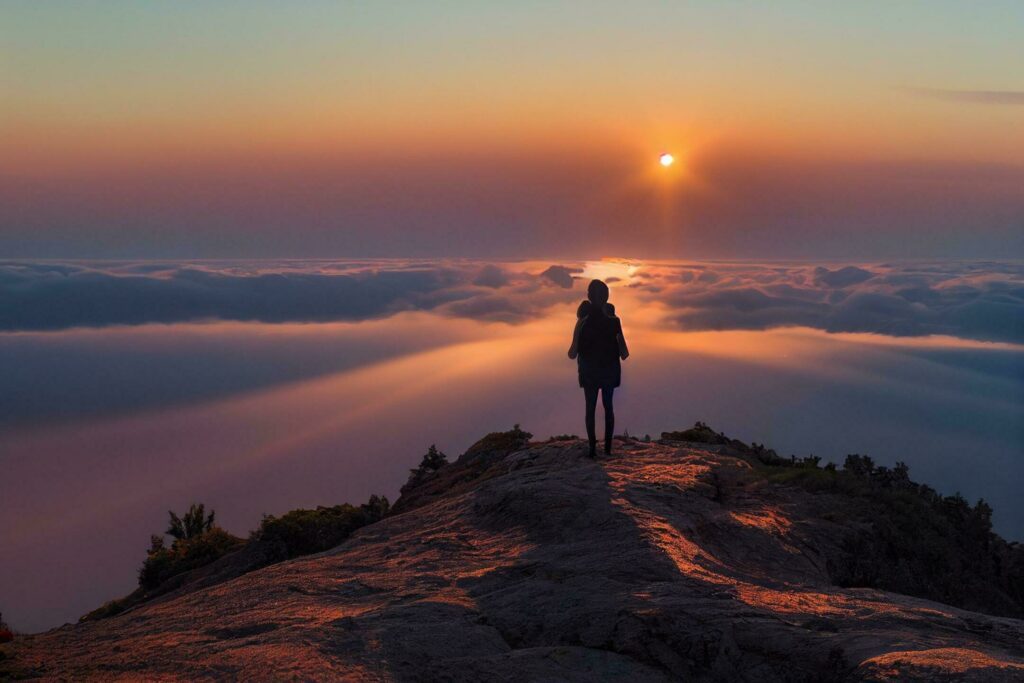 Sonnenuntergang auf dem Garbi Aussichtspunkt