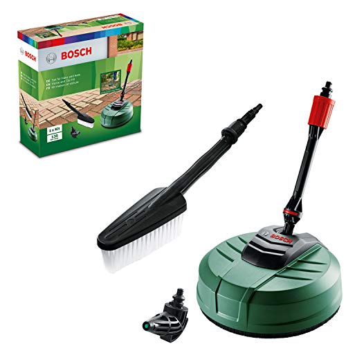 Bosch Home and Garden Reinigungsset Bosch Hochdruckreiniger für Haus und Auto (mit Oberflächen- und Terrassenreiniger, Waschbürste und 90-Grad-Düse, in Kartonverpackung)