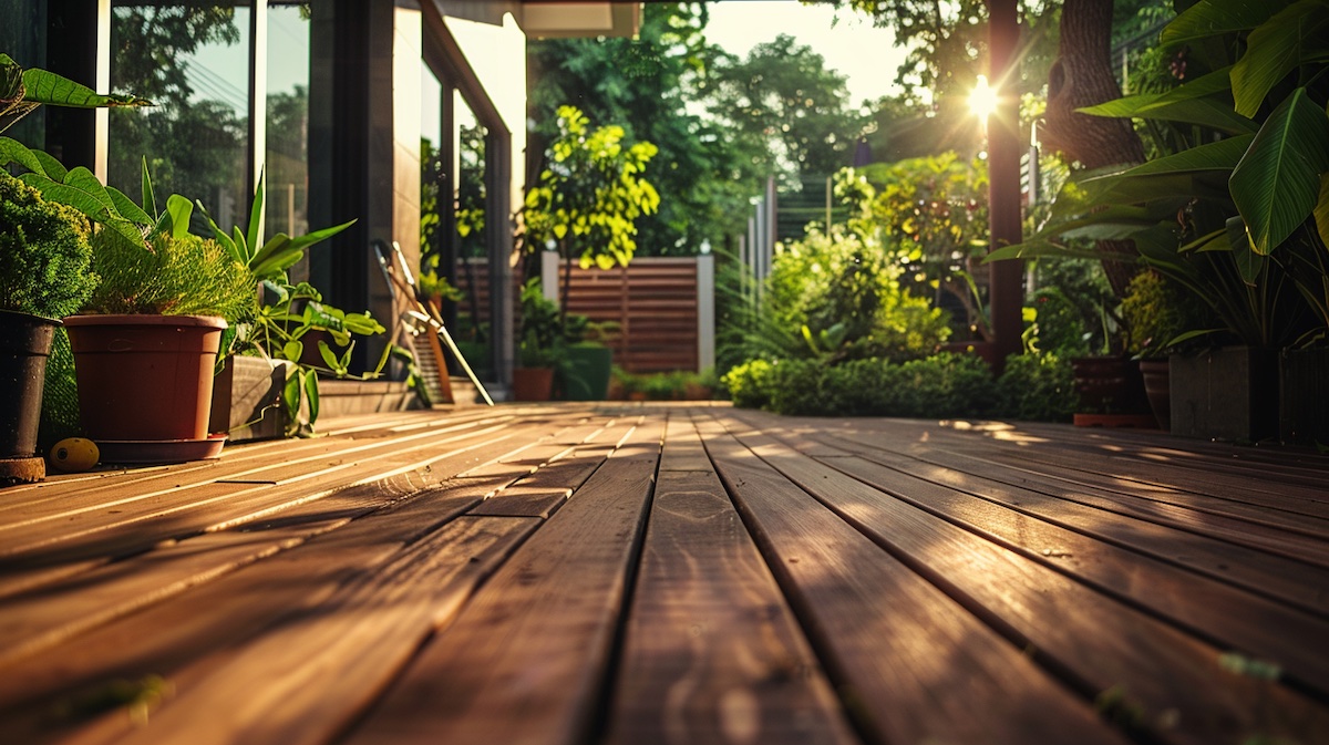 Wie pflegt man eine Holzterrasse