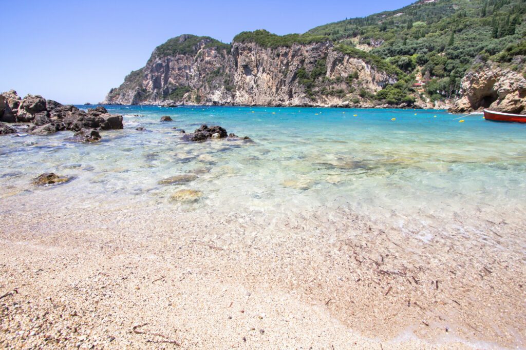 Ampelaki bay, Paleokastritsa, Korfu, Griechenland